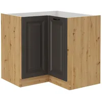 Küchen-Preisbombe Eckunterschrank 90x90 cm Stilo Grau Eiche Artisan Küchenzeile