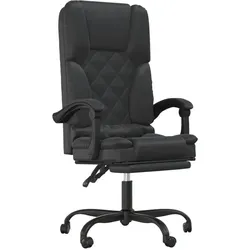 vidaXL Bürostuhl mit Massagefunktion Schwarz Kunstleder