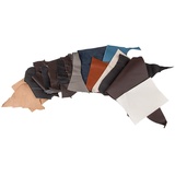 Rayher Hobby Rayher Hobby RAYHER Lederreste in verschiedenen Formen und Größen, gemischte Farben, Beutel 500g,