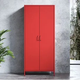 Jan Nowak Flavio Garderobenschrank 80 x 185 x 45 cm Rot