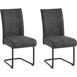 byLIVING Freischwinger Maria-XXL 2er-Set (Set, 2 St), mit gemütlicher Federkernpolsterung und XXL Belastbarkeit bis zu 150kg schwarz