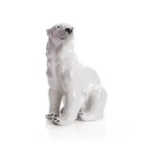 430/40 - Eisbär Porzellanfigur, 22 cm, weiß lackiert