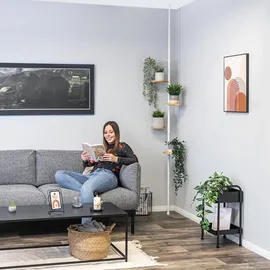 bremermann Teleskop-Blumenregal mit 4 Ablagen 140 bis 290 cm Weiß