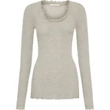 seamless basic Funktionstop SEAMLESS BASIC "Seamless Basic Top Cotton", Damen, Gr. L/XL, desert melange, Obermaterial: 100% Baumwolle, Tops