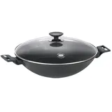 Berndes Wok (mit Deckel) b.smart ¦ schwarz ¦ Aluminium Ø: 36.0