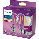 Philips Classic LED Birne E27 7-60W/827, 2er-Pack (777739-00)