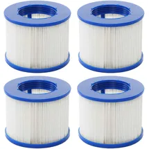 MCW Wasserfilter für Whirlpool MCW-E32, Ersatzfilter Filterkartusche Filterpatrone Lamellenfilter, Zubehör 4 Stück