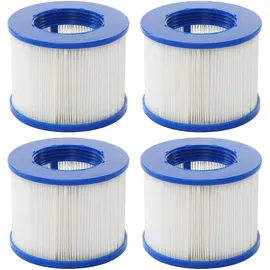 MCW Wasserfilter für Whirlpool MCW-E32, Ersatzfilter Filterkartusche Filterpatrone Lamellenfilter, Zubehör 4 Stück
