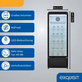 Exquisit GKS220-GT-431D Getränkekühlschrank 240 l