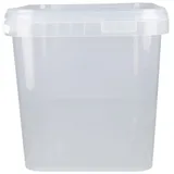 FixedByU 5 Eimer Mit Deckel 3l Transparent Eckig | Kunststoff Lebensmittelecht, Luftdicht Und Stabil | Mit Griff Für Lebensmittel Chemie Waschpulver Klebstoffe Geeignet