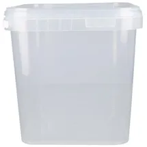 FixedByU 5 Eimer Mit Deckel 3l Transparent Eckig | Kunststoff Lebensmittelecht, Luftdicht Und Stabil | Mit Griff Für Lebensmittel Chemie Waschpulver Klebstoffe Geeignet