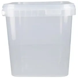 FixedByU 5 Eimer Mit Deckel 3l Transparent Eckig | Kunststoff Lebensmittelecht, Luftdicht Und Stabil | Mit Griff Für Lebensmittel Chemie Waschpulver Klebstoffe Geeignet