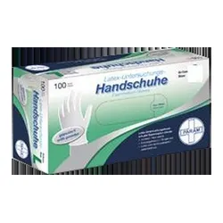 HANDSCHUHE Einmal Latex puderfrei XL 100 St Handschuhe