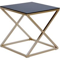 Jahnke Beistelltisch »XTRA BY SIDE«, (1 St.), Nachttisch/Beistelltisch in Gold-Look, aus Sicherheitsglas gefertigt