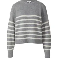 s.Oliver Gestreifter Strickpullover grau 4XL