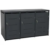 osoltus Mülltonnenbox Metall Mülltonnenbox 3er Mülltonnenverkleidung 196 x118 cm Conta