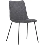home24 Stuhl, Dunkelgrau, Metall, Textil, Rundrohr, 45x86.5x57 cm, AZO-frei, Bsci, Oeko-Tex® Standard 100, Stoffauswahl, Esszimmer, Stühle, Esszimmerstühle, Vierfußstühle