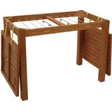 DEGAMO Gartentisch mit Wäscheständerfunktion 100 x 60 x 75 cm Eukalyptus geölt