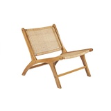 Sessel aus Teakholz und naturfarbenem Rattan HAMMA