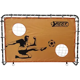 Best Sporting Fußballtor + Torwand 2 Schusslöcher orange), 11060 schwarz|orange ONE SIZE