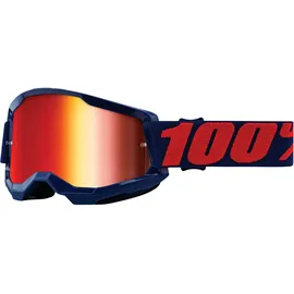 100% Strata 2 Goggle Masego Dunkelblau/Rot Rot Verspiegelt