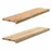 vidaXL Fensterbänke 2 Stk. Unbehandelt 100x25x2 cm Massivholz Eiche