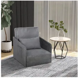 Homcom Schlafsessel Polyester 70 x 78 x 74 cm grau