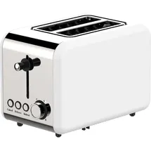 Schäfer Elektronik Toaster Retro 2-ScheibenToaster Toastautomat 850 Watt Weiß