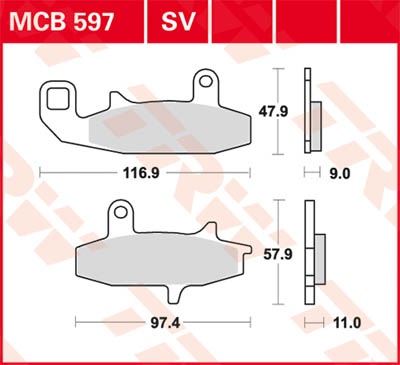 TRW Lucas Remblok MCB597