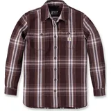 CARHARTT Hemd Damen Dunkelbraun/Weiß XS