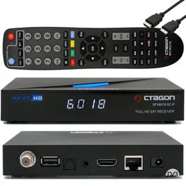 Octagon SFX6018 S2+IP - H.265 HEVC 1x DVB-S2 HD E2 Linux Smart Sat Receiver mit Aufnahmefunktion, 300Mbit/s WLAN Stick