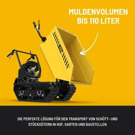 Güde Muldenkipper Stahl 110 l Gelb/Schwarz