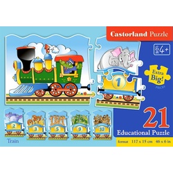 Castorland Puzzle Castorland E-135 Train, Puzzle 21 Teile, Puzzleteile