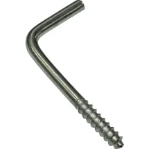 GARDINIA Schraubhaken verzinkt Silber Matt 25 mm 20 Stück