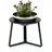 DanDiBo Ambiente Blumenhocker 18 x 34 cm Schwarz Silber