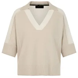 Marc Cain Zweifarbiger V-Pullover Beige XS