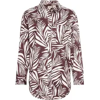 CAMEL ACTIVE Hemdbluse mit Blumenprint aus Baumwolle in Rot