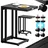 CASARIA Beistelltisch 50 x 40 x 66 cm Schwarz