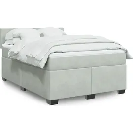 vidaXL Boxspringbett 140 x 200 cm Hellgrau