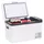 vidaXL Kühlbox mit Griff und Adapter Schwarz und Weiß 18 L PP & PE
