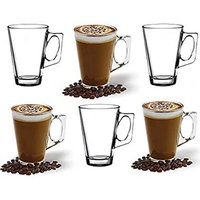ANSIO Große Latte Macchiato Gläser Kaffeetassen-385 ml (13 oz) -Gift-Box mit 6 Latte Gläser-kompatibel mit Tassimo Maschine (6 Pack)