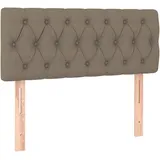 vidaXL Kopfteil Taupe 100x7x78/88 cm Stoff