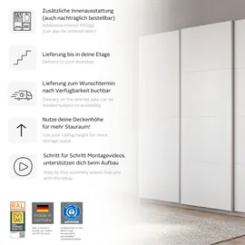 Rauch Schwebetürenschrank KOLUNA 203 x 229 x 62 cm Weiß