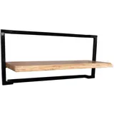 m2 Wandregal 65 x 30 cm Schwarz