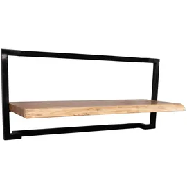 m2 Wandregal 65 x 30 cm Schwarz