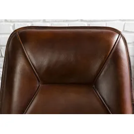 Massivmoebel24 Barstuhl Leder braun