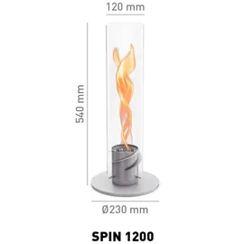 höfats Tischfeuer SPIN Ø 120 cm Silber