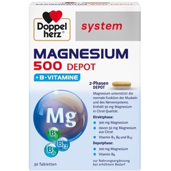 Doppelherz system MAGNESIUM 500 DEPOT + B-Vitamine