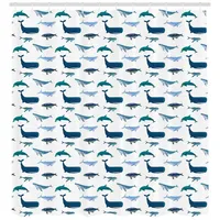 ABAKUHAUS Duschvorhang Wal 175 x 200 cm blau