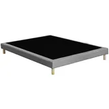 Boxspringbett Deko 12 Latten Mit Füssen grautürkis 90 x 190 cm